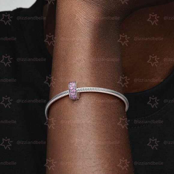 Pandora Pink Pavé Clip Charm - Picture 5 of 5